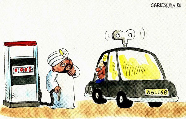 Бензоколонка карикатура