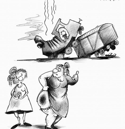 Карикатура Корсун Анна Каренина