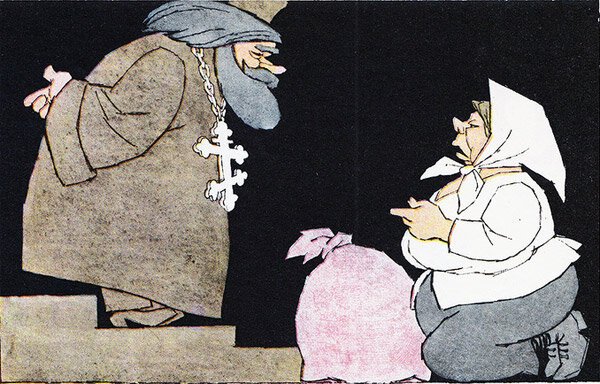 Карикатуры на исповеди у попа