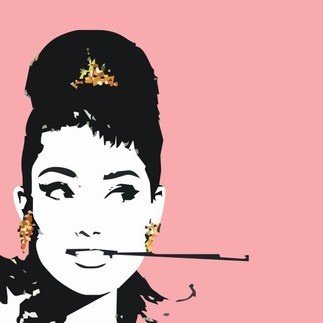 Одри Хепберн карикатура