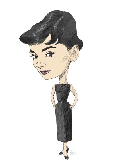 Одри Хепберн шарж