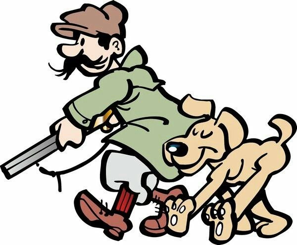 Охотник на прозрачном фоне