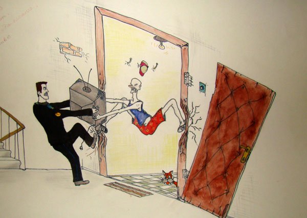 Алиментщик карикатура