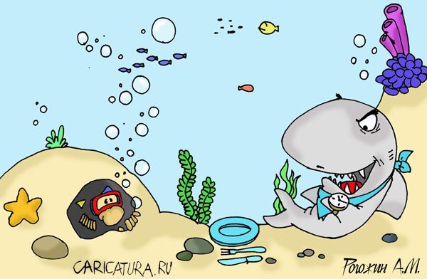 Акула карикатура