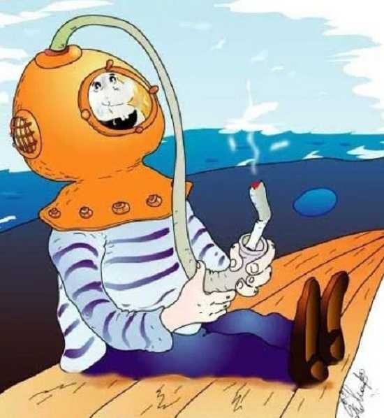 Смешной водолаз