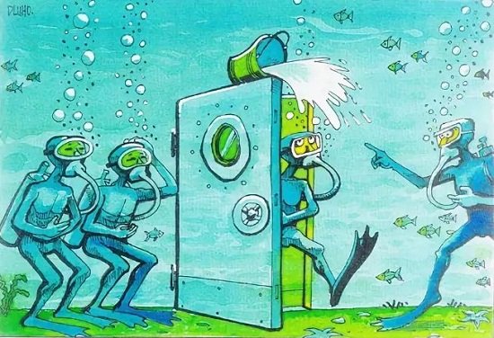 Дайвинг карикатуры