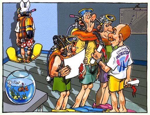 Дайвинг карикатуры