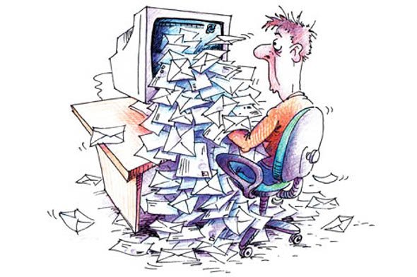 Иллюстрация спама в интернете