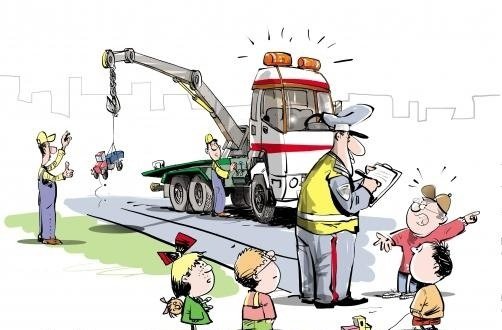 Эвакуация автомобиля карикатура