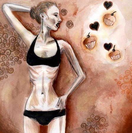 Анорексия иллюстрация