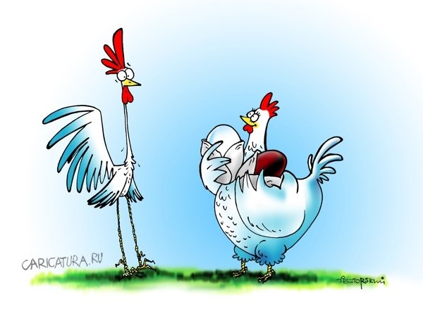 Карикатуры про петухов