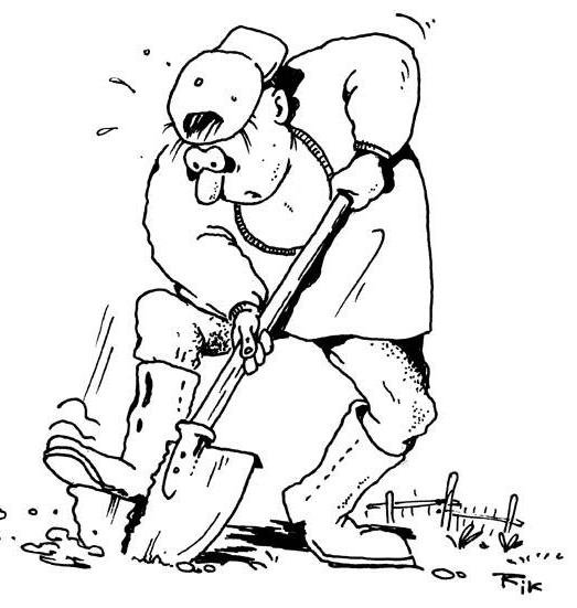 Копать карикатура