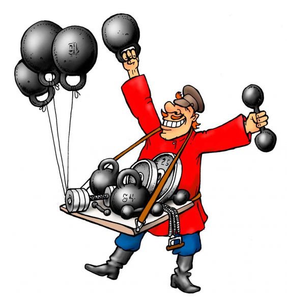 Гиря карикатура