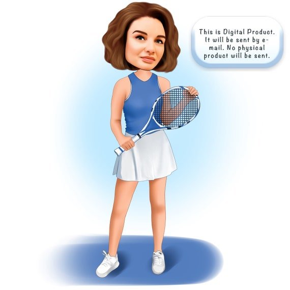 Шарж на теннисистку