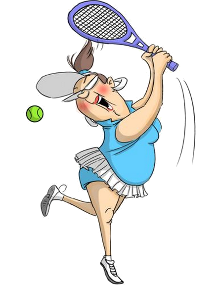 Шарж на теннисистку
