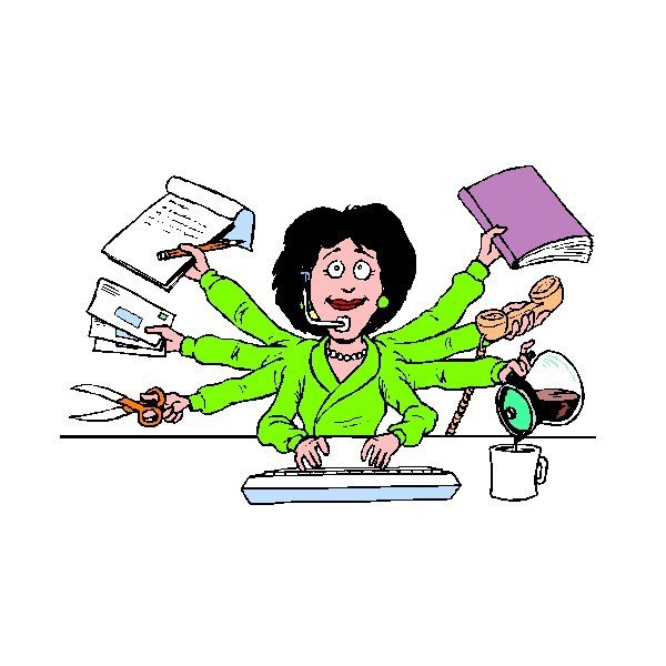 Смешной офисный работник