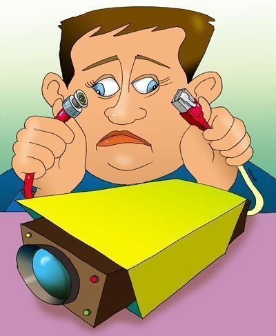 Шарж с видеокамерой