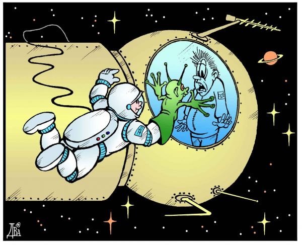 Карикатуры про космос