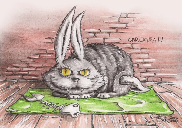 Злой зайчик карикатура