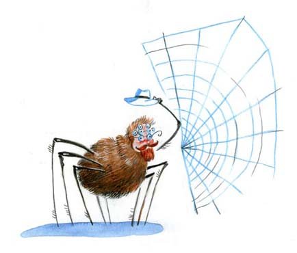 Паук карикатура