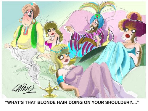 Карикатура Султан и гарем