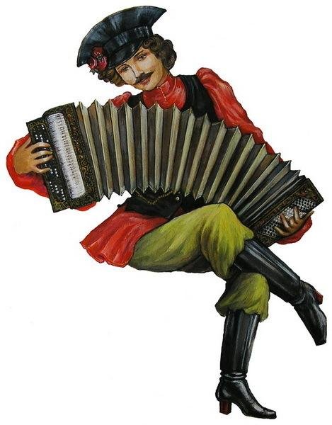 Скоморох с гармошкой