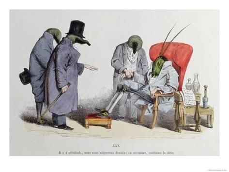 Карикатура человек пиявка