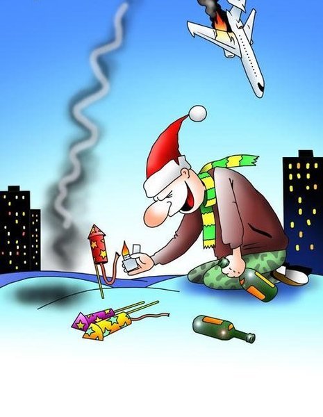 Фейерверк карикатура