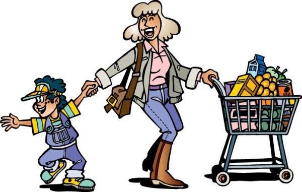 Человек в магазине рисунок