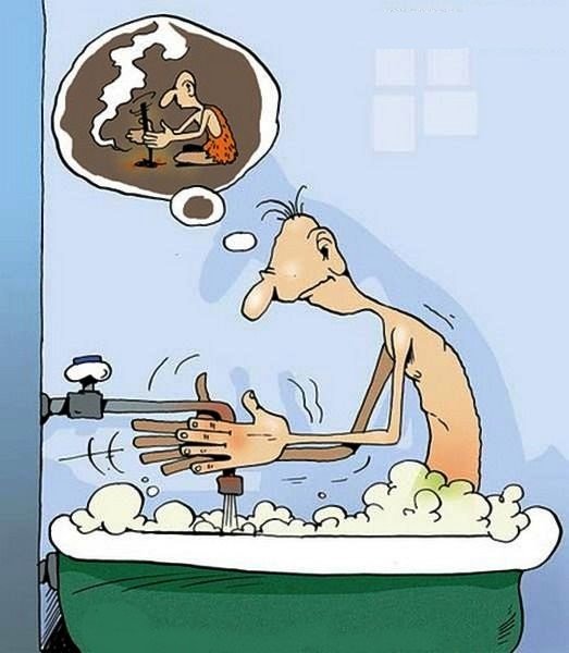 Карикатура отключили горячую воду