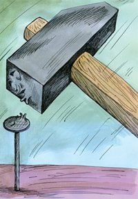 Гвоздь карикатура