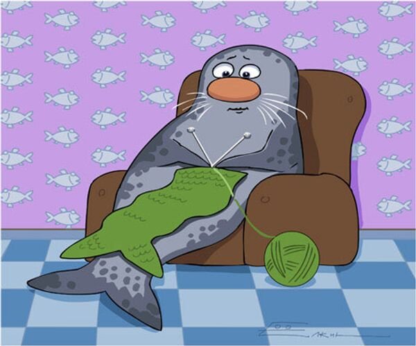 Тюлень карикатура