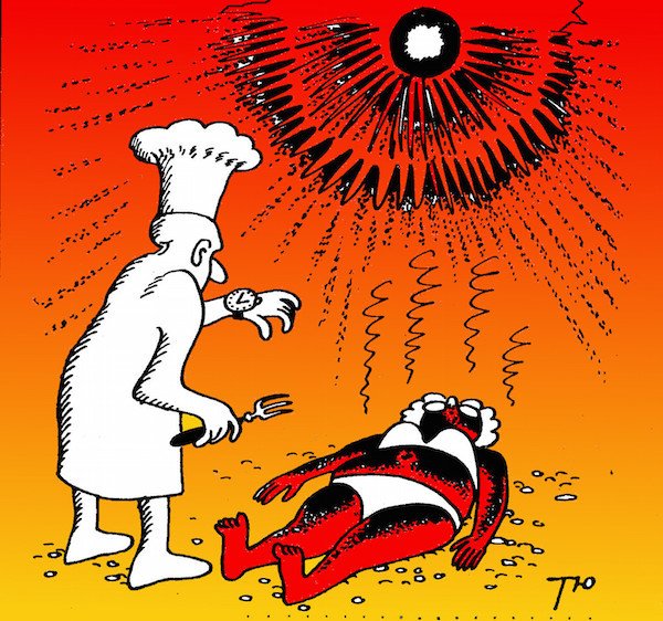 Жара карикатура