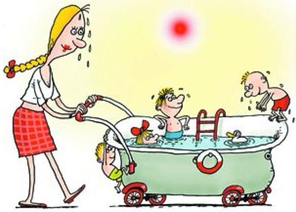 Карикатуры про лето