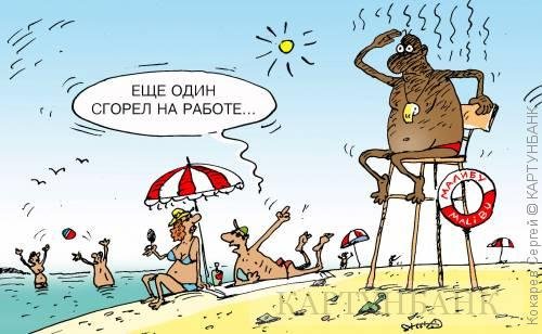 Карикатуры про лето жару