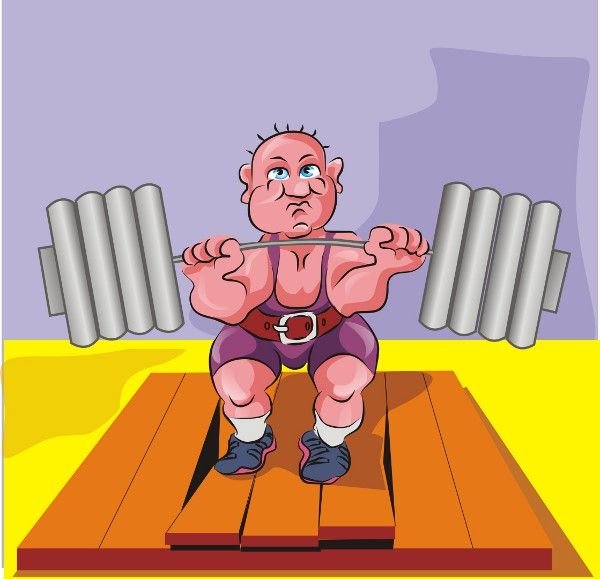 Шарж на штангиста