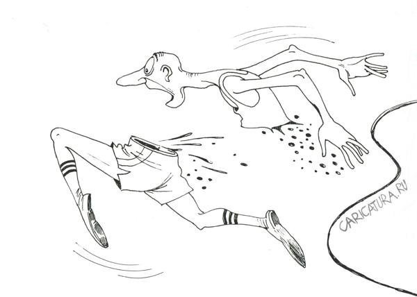 Бегун карикатура