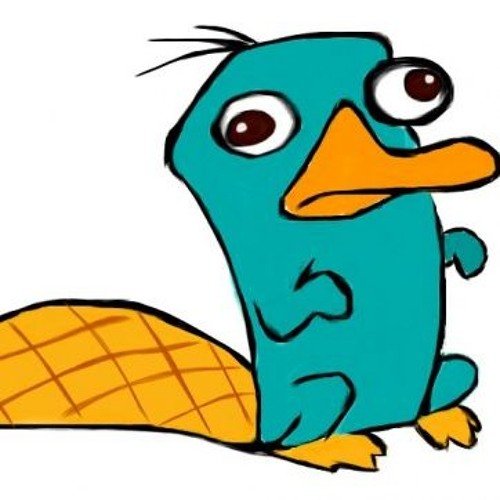 Утконос Пэрри лёгкий рисунок для детей