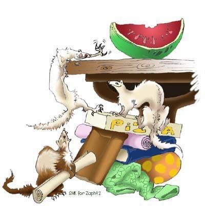 2 Хорька карикатура