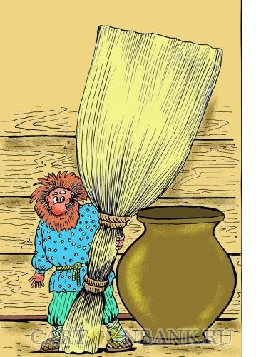 Карикатура домовёнок Кузя