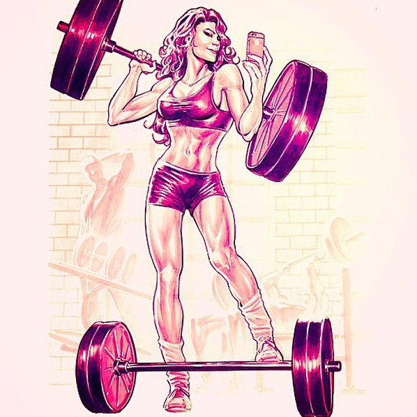 Девушка со штангой