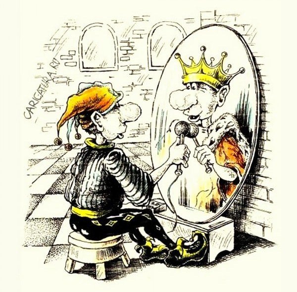 Шарж женщина на троне