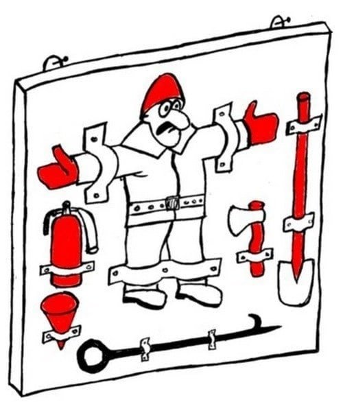Пожарник карикатура
