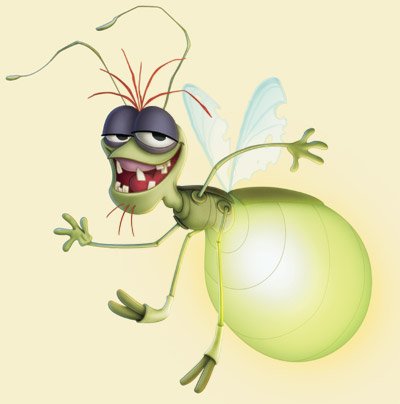 Светлячок рисованный