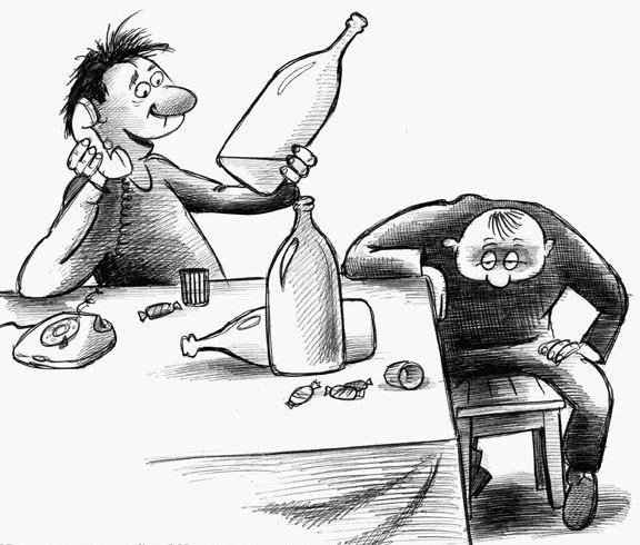 Пьянка карикатура