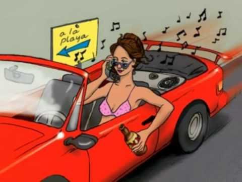 Девушка за рулем арт