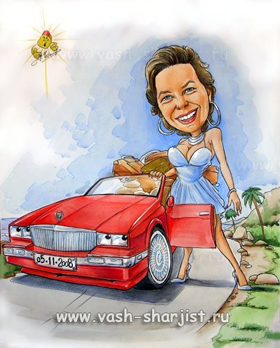 Карикатуры на женщин водителей