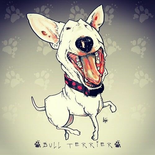 Бультерьер шарж