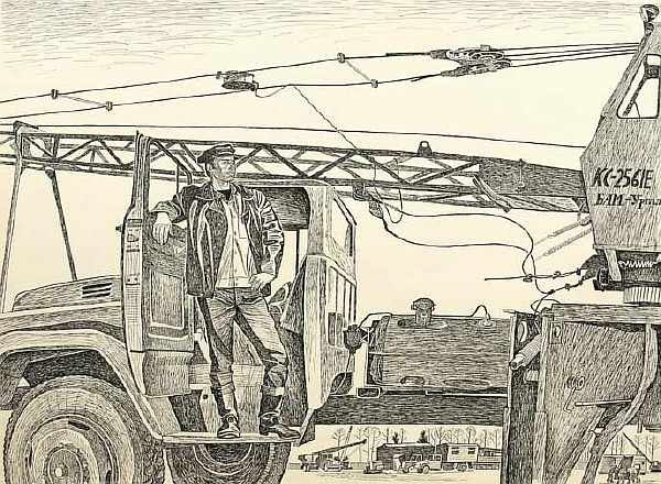 Автокран карикатура