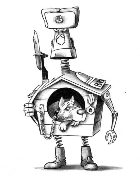 Охранник карикатура